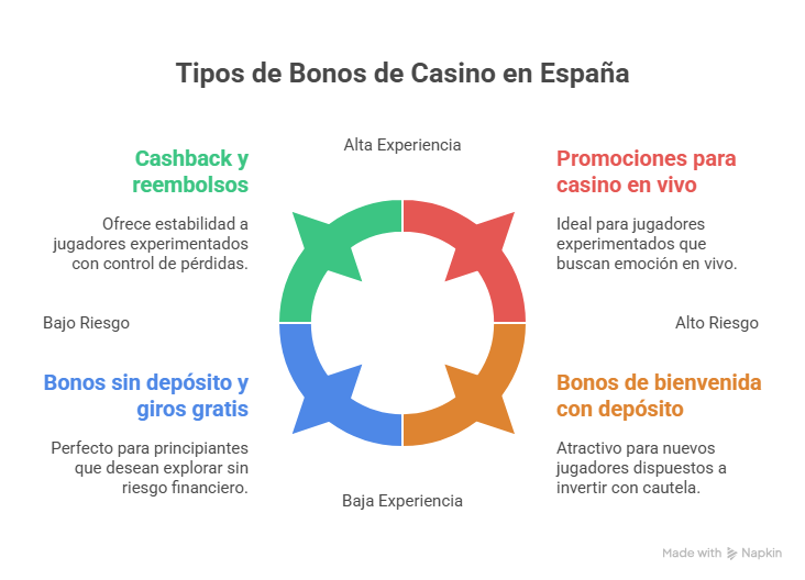 Mejores bonos de casino en España 2026